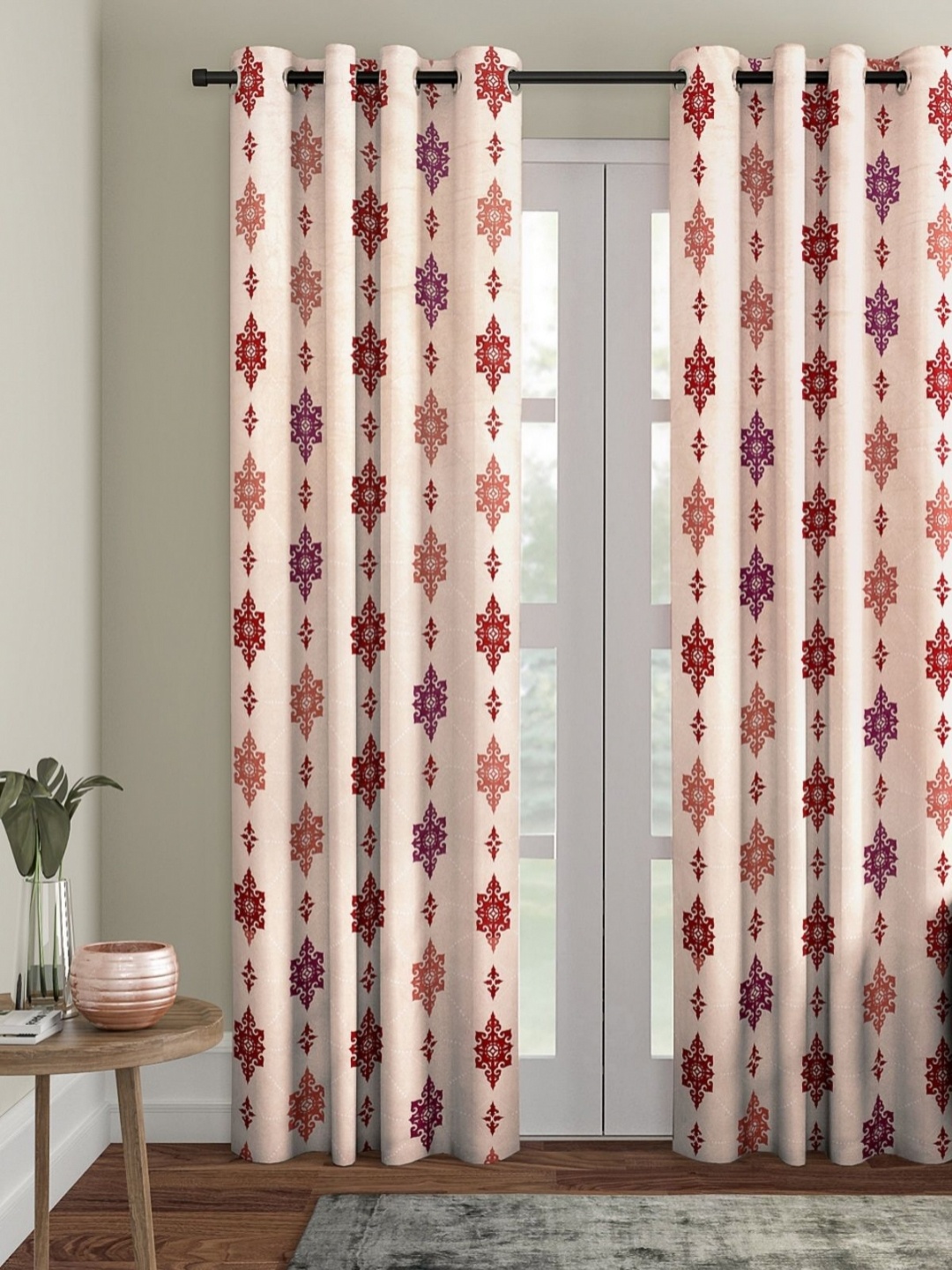 Myntra Elegant Homes Beige & Maroon Set of 2 Ethnic Motifs Room Darkening Door Curtain
Myntra Elegant Homes Beige & Maroon Set of 2 Ethnic Motifs Room Darkening Door Curtain