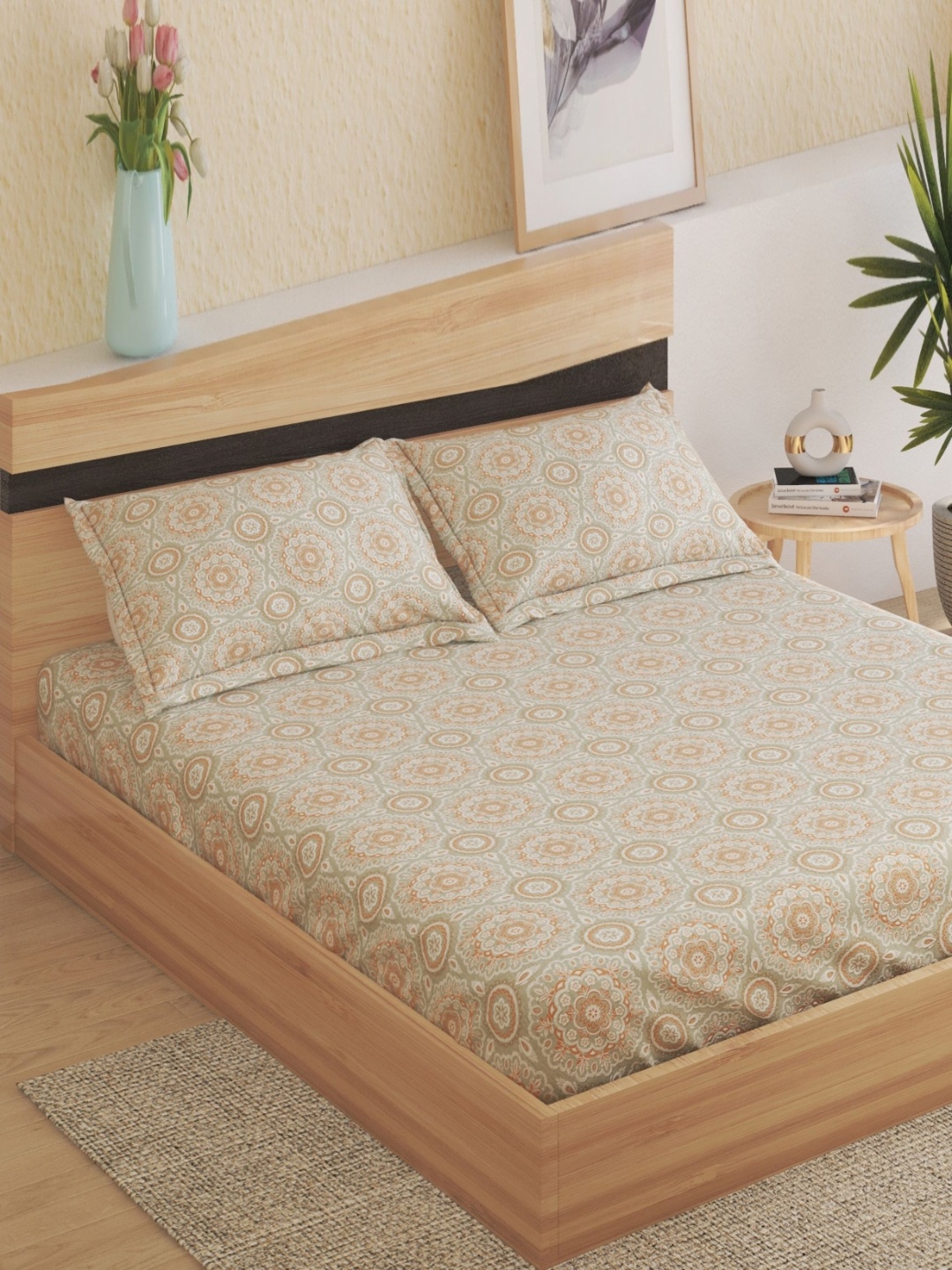 Home Centre Oxford Green Ethnic Motifs Cotton 200 TC Fitted King Bedsheet Set-1.95mx1.80 m
Home Centre Oxford Green Ethnic Motifs Cotton 200 TC Fitted King Bedsheet Set-1.95mx1.80 m