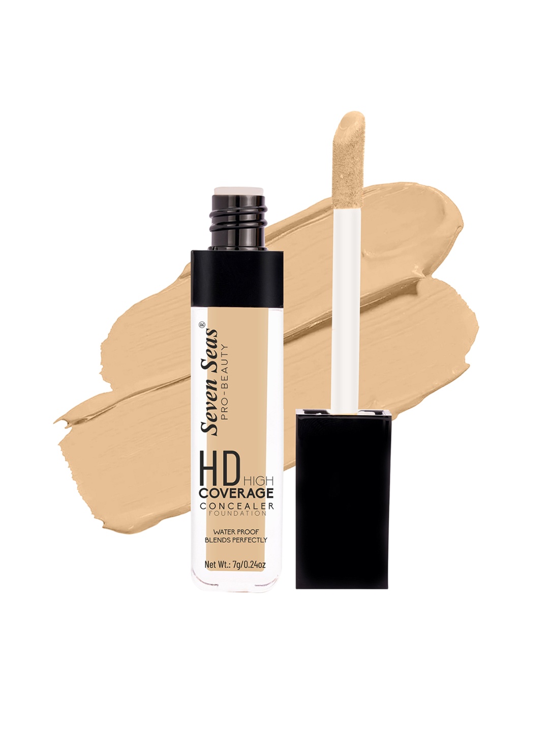 Seven Seas HD High Coverage Liquid Concealer Waterproof Foundation 7g - Classic Ivory 01, Beige
Seven Seas HD High Coverage Liquid Concealer Waterproof Foundation 7g - Classic Ivory 01, Beige