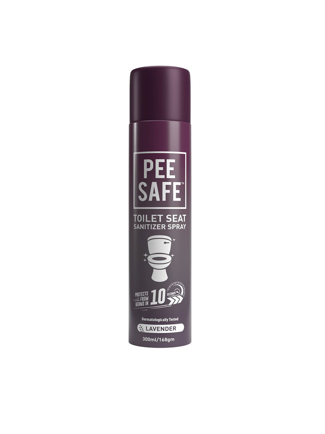 PEESAFE Dermatologically Tested Toilet Seat Sanitizer Spray - 300 ml - Lavender, Purple
PEESAFE Dermatologically Tested Toilet Seat Sanitizer Spray - 300 ml - Lavender, Purple