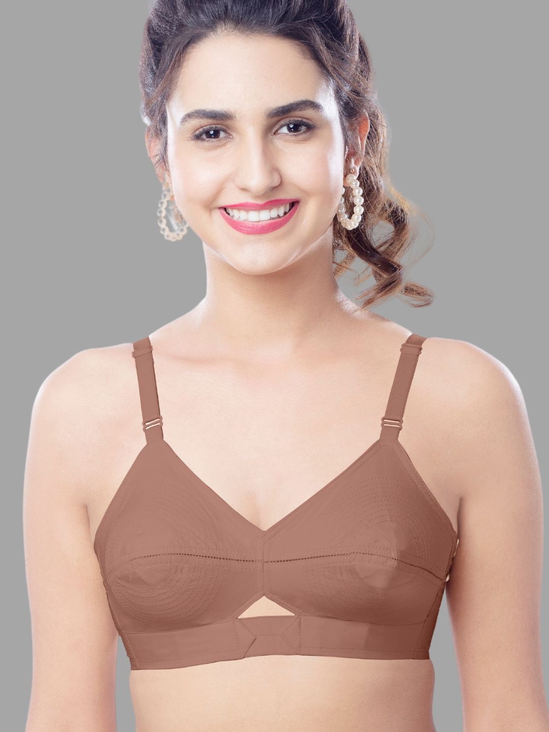 BRIDA LADIES INNERWEAR Women Cotton Seamless Full Coverage Minimizer Bra, Coffee brown
BRIDA LADIES INNERWEAR Women Cotton Seamless Full Coverage Minimizer Bra, Coffee brown