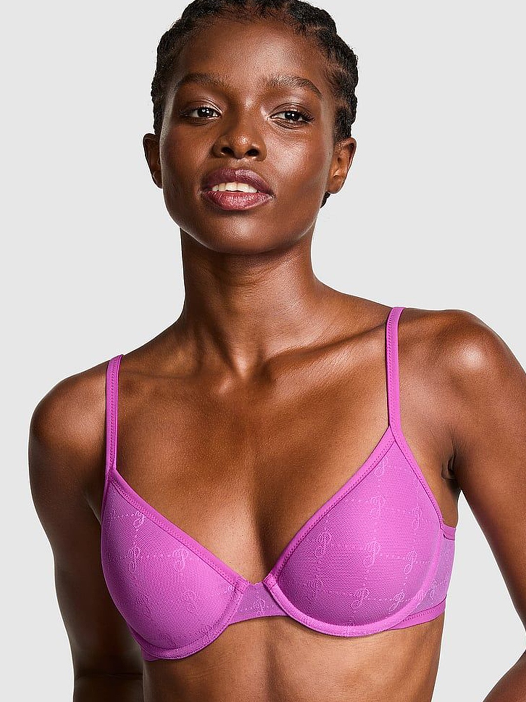 Victoria's Secret Typography Printed Full Coverage Underwired Lightly Padded Bra, Pink
Victoria's Secret Typography Printed Full Coverage Underwired Lightly Padded Bra, Pink