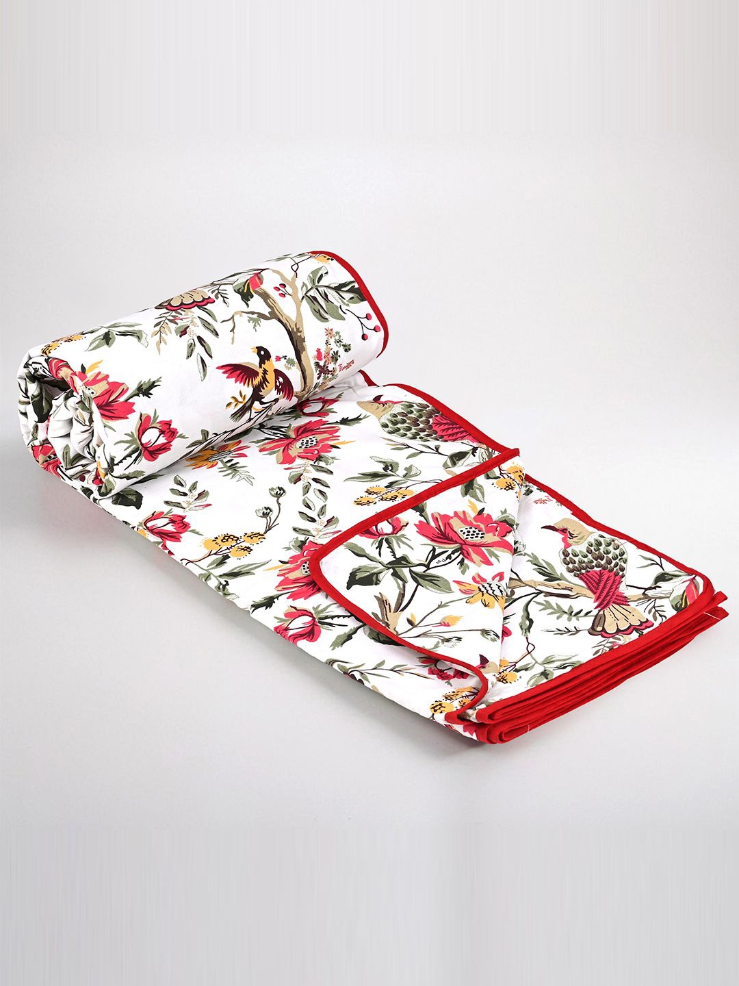 Kuber Industries White & Red Floral Printed Cotton 210 GSM Double Bed Blanket
Kuber Industries White & Red Floral Printed Cotton 210 GSM Double Bed Blanket