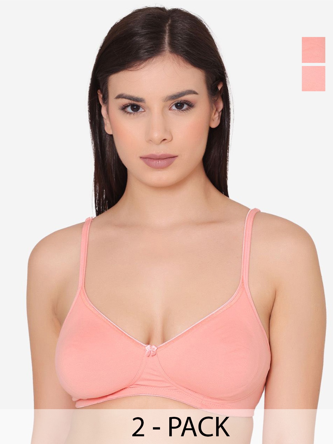 GROVERSONS Paris Beauty Women Pack of 2 Cotton Solid All Day Comfort T-shirt Bra, Peach
GROVERSONS Paris Beauty Women Pack of 2 Cotton Solid All Day Comfort T-shirt Bra, Peach