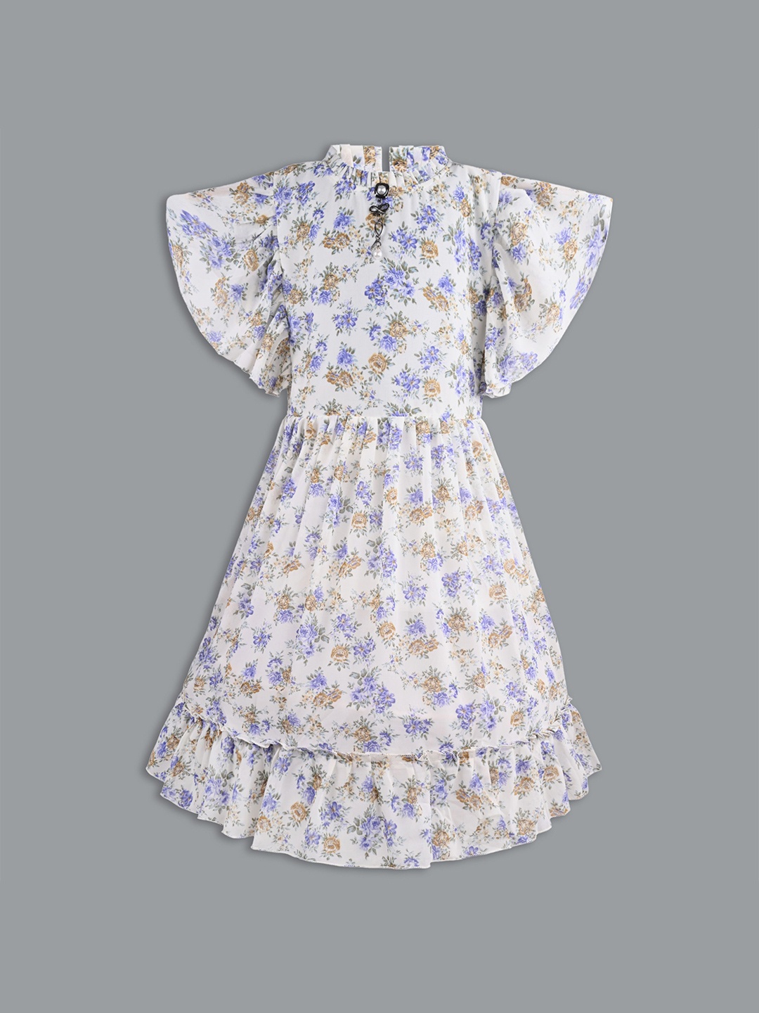 Wish Karo Girls Floral Print High Neck Flutter Sleeve Georgette Fit & Flare Dress, White
Wish Karo Girls Floral Print High Neck Flutter Sleeve Georgette Fit & Flare Dress, White