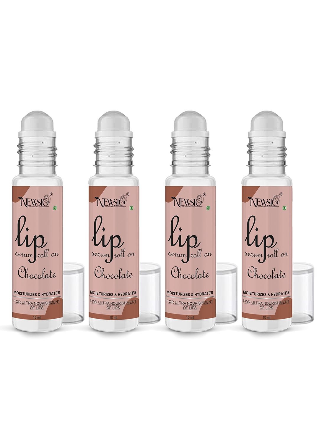 Newsio Set of 4 Roll On Lip Serum for Moisturizing & Hydrating 10 ml each - Chocolate, Brown
Newsio Set of 4 Roll On Lip Serum for Moisturizing & Hydrating 10 ml each - Chocolate, Brown