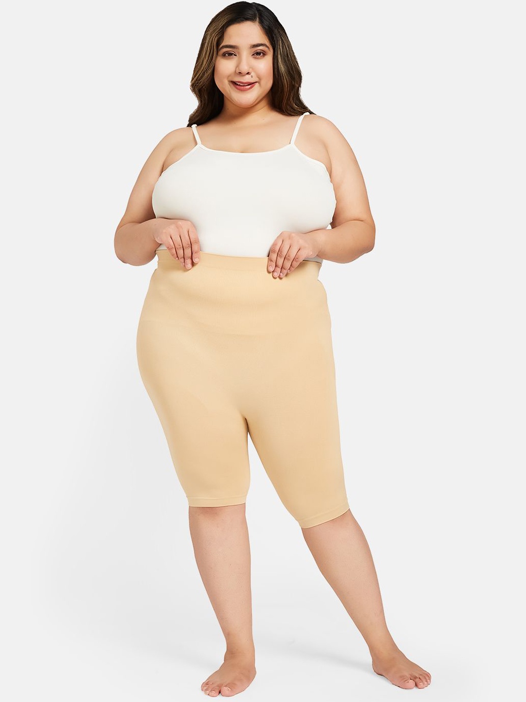 Curves By ZeroKaata Women Plus Size Seamless High Rise Tummy and Thigh Shapewear, Nude
Curves By ZeroKaata Women Plus Size Seamless High Rise Tummy and Thigh Shapewear, Nude