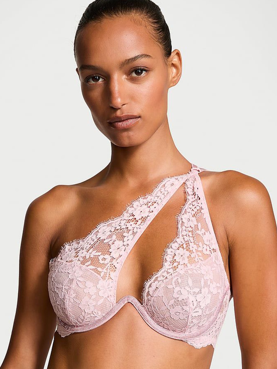 Victoria's Secret Women Twinkle Lace One-Shoulder Monowire Medium Coverage Underwired Bra, Pink
Victoria's Secret Women Twinkle Lace One-Shoulder Monowire Medium Coverage Underwired Bra, Pink