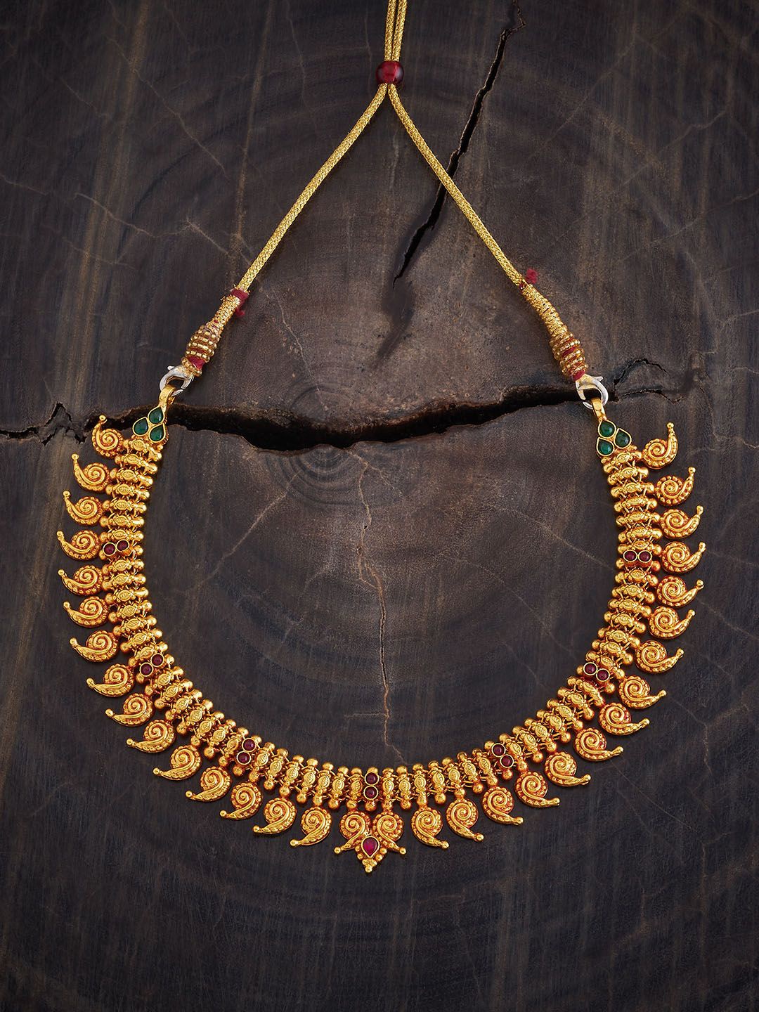 Kushal's Fashion Jewellery 92.5 Pure Silver Gold-Plated Stone Studded Temple Necklace
Kushal's Fashion Jewellery 92.5 Pure Silver Gold-Plated Stone Studded Temple Necklace