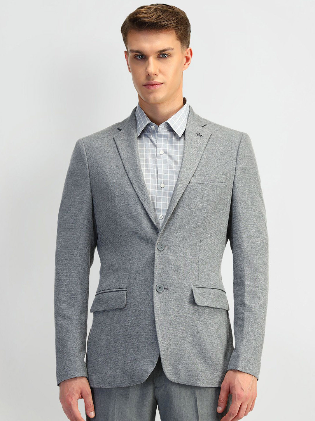 Arrow Self Design Notched Lapel Slim Fit Single Breasted Blazers, Grey
Arrow Self Design Notched Lapel Slim Fit Single Breasted Blazers, Grey