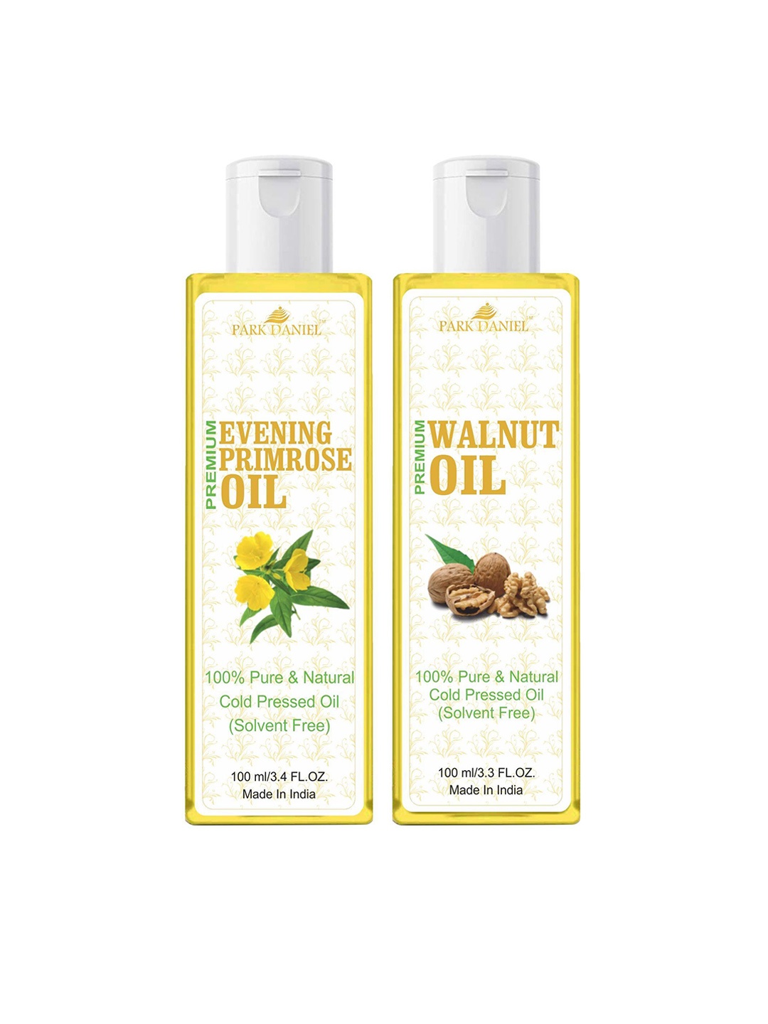 Park Daniel Set Of 2 Natural Evening Primrose & Walnut Oil For Skin & Hair - 100 ml Each, Transparent
Park Daniel Set Of 2 Natural Evening Primrose & Walnut Oil For Skin & Hair - 100 ml Each, Transparent