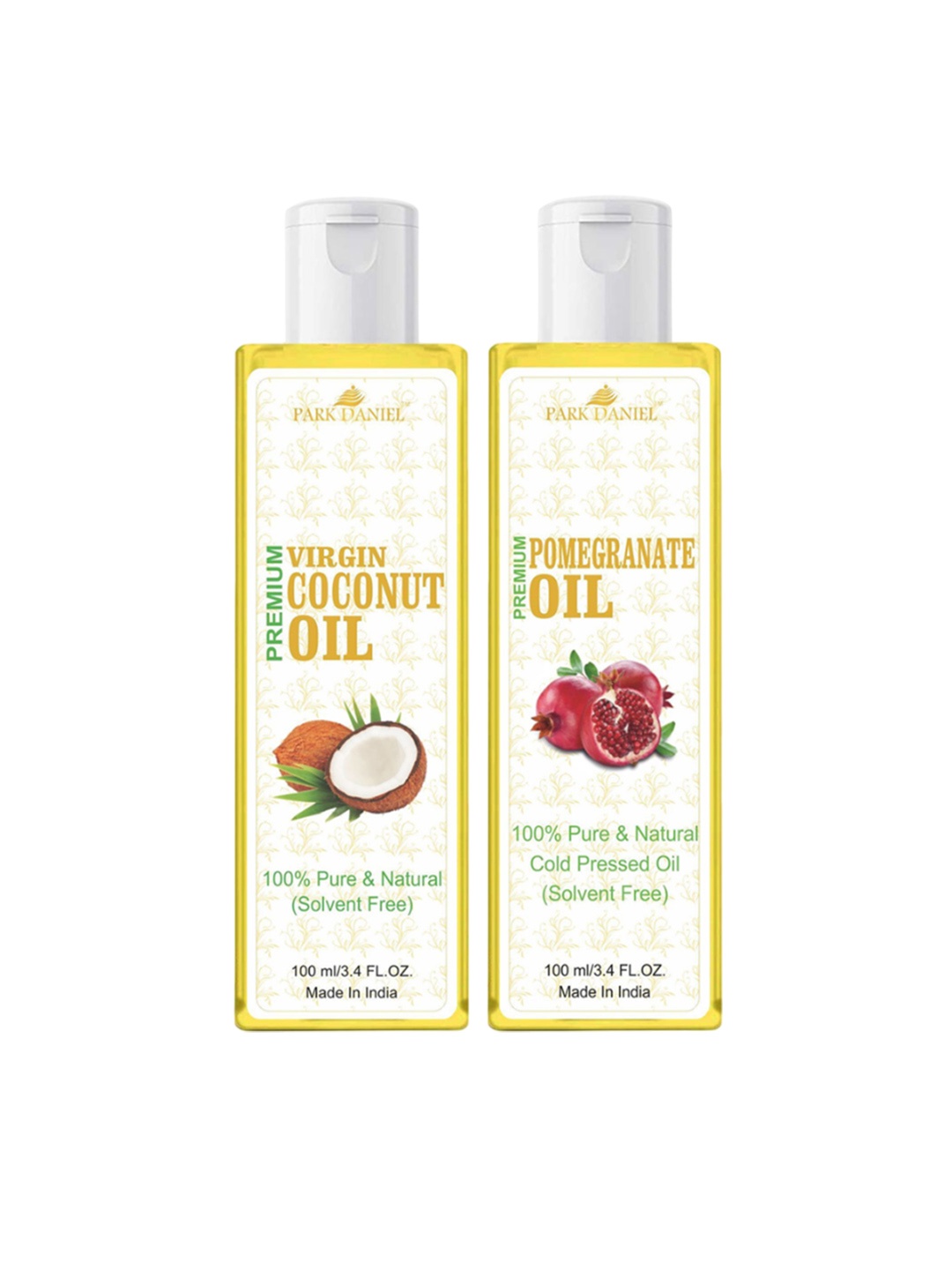 Park Daniel Set Of 2 Cold Pressed Natural Coconut & Pomegranate Oil - 100 ml Each, Transparent
Park Daniel Set Of 2 Cold Pressed Natural Coconut & Pomegranate Oil - 100 ml Each, Transparent