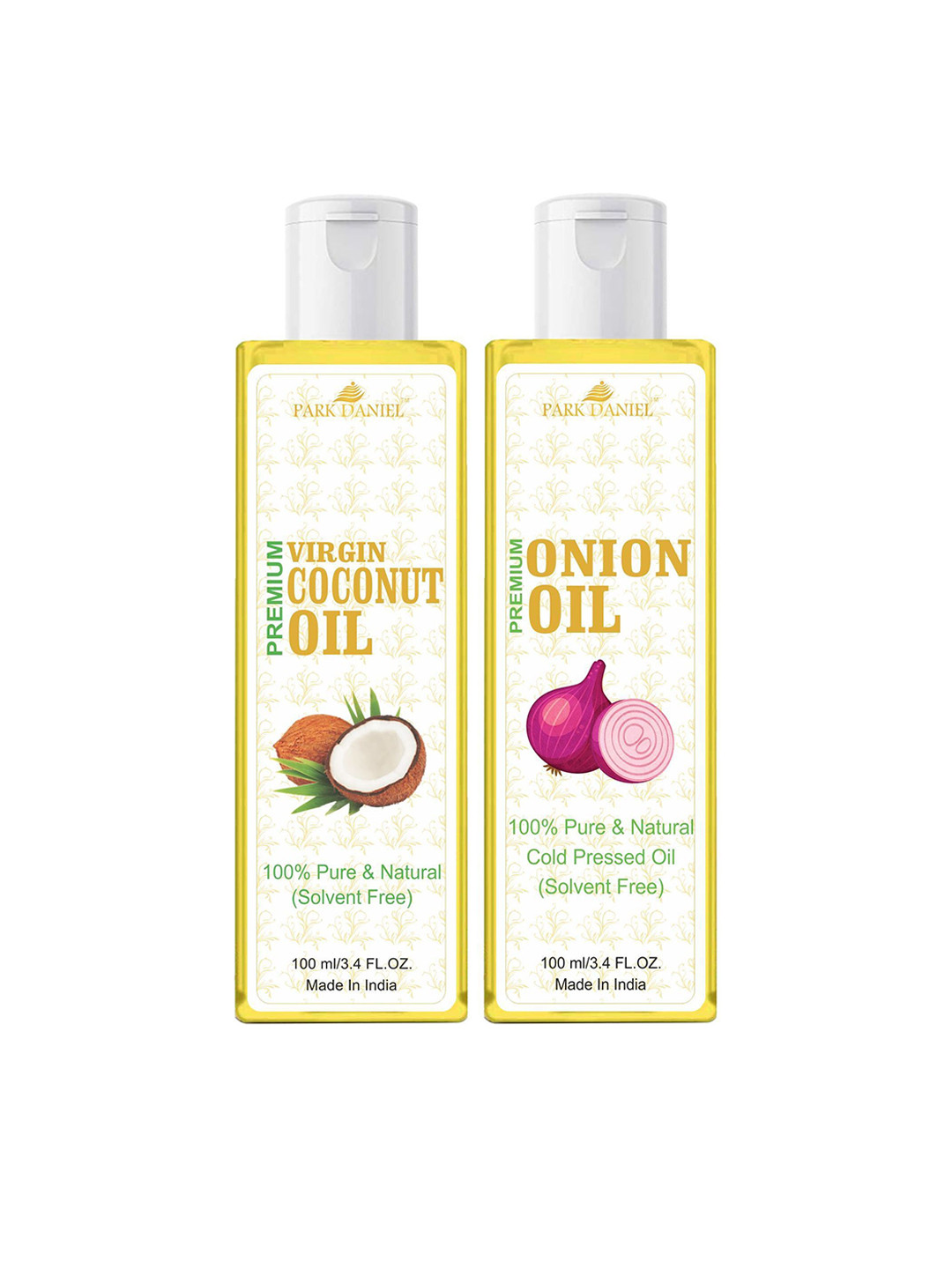 Park Daniel Set Of 2 Pure Natural & Organic Virgin Coconut Oil & Onion Oil - 100 ml Each, Transparent
Park Daniel Set Of 2 Pure Natural & Organic Virgin Coconut Oil & Onion Oil - 100 ml Each, Transparent