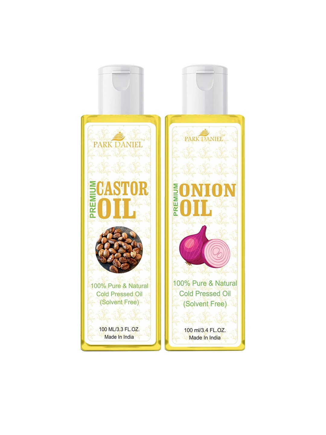 Park Daniel Set Of 2 Cold Pressed Castor With Onion Oil For Skin & Hair - 100 ml Each, Transparent
Park Daniel Set Of 2 Cold Pressed Castor With Onion Oil For Skin & Hair - 100 ml Each, Transparent