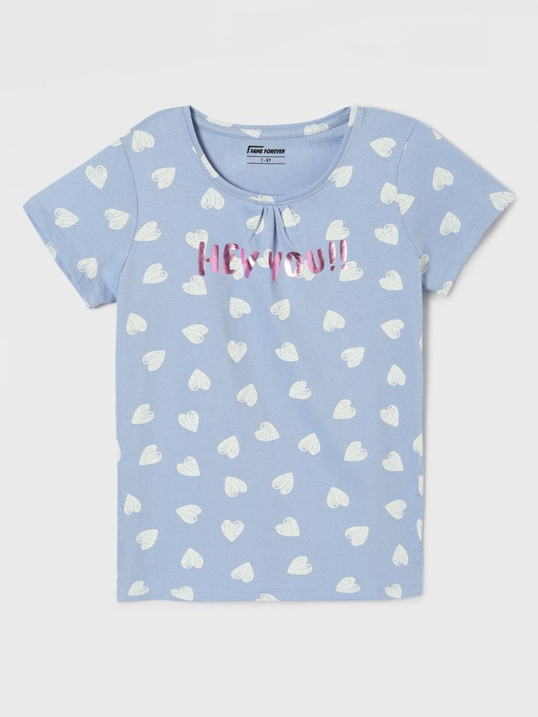 Fame Forever by Lifestyle Girls Conversational Printed Round Neck Cotton T-shirt, Blue
Fame Forever by Lifestyle Girls Conversational Printed Round Neck Cotton T-shirt, Blue