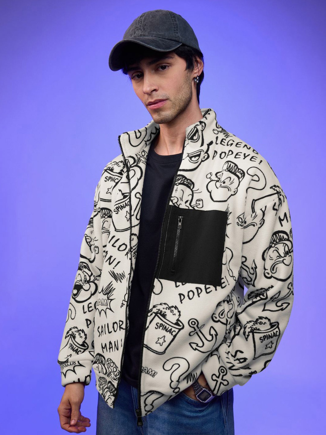 The Souled Store Men Mock Collar Typography Printed Cotton Casual Bomber Jacket, Beige
The Souled Store Men Mock Collar Typography Printed Cotton Casual Bomber Jacket, Beige