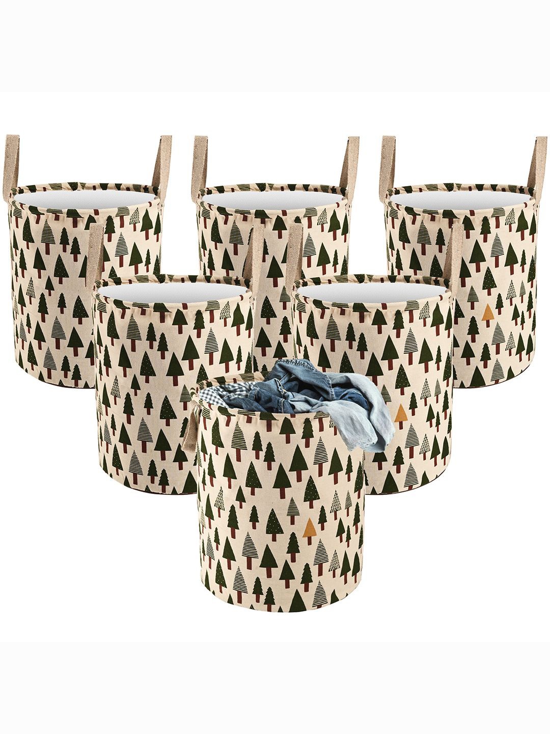 Kuber Industries Green & Beige 6 Pieces Printed Cotton Foldable Laundry Bag 60 L Each
Kuber Industries Green & Beige 6 Pieces Printed Cotton Foldable Laundry Bag 60 L Each