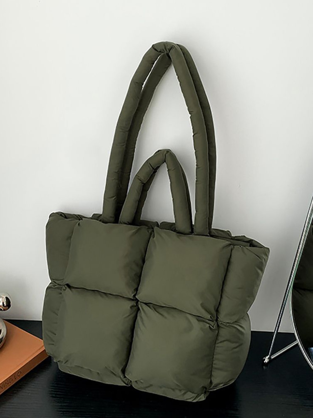 StyleCast x Revolte Women Solid Structured Cotton Shoulder Bag, Green
StyleCast x Revolte Women Solid Structured Cotton Shoulder Bag, Green