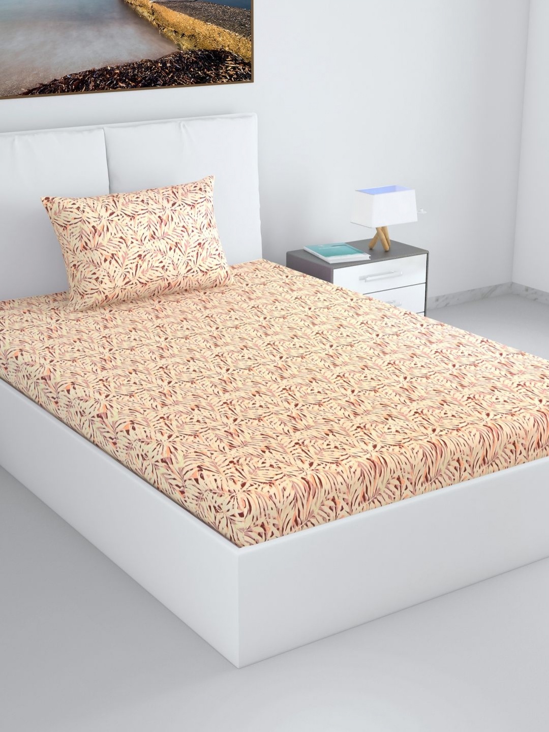 Divine Casa Red Leaves Printed Pure Cotton 144 TC Single Bedsheet Set 2.13 m x 1.45 m
Divine Casa Red Leaves Printed Pure Cotton 144 TC Single Bedsheet Set 2.13 m x 1.45 m