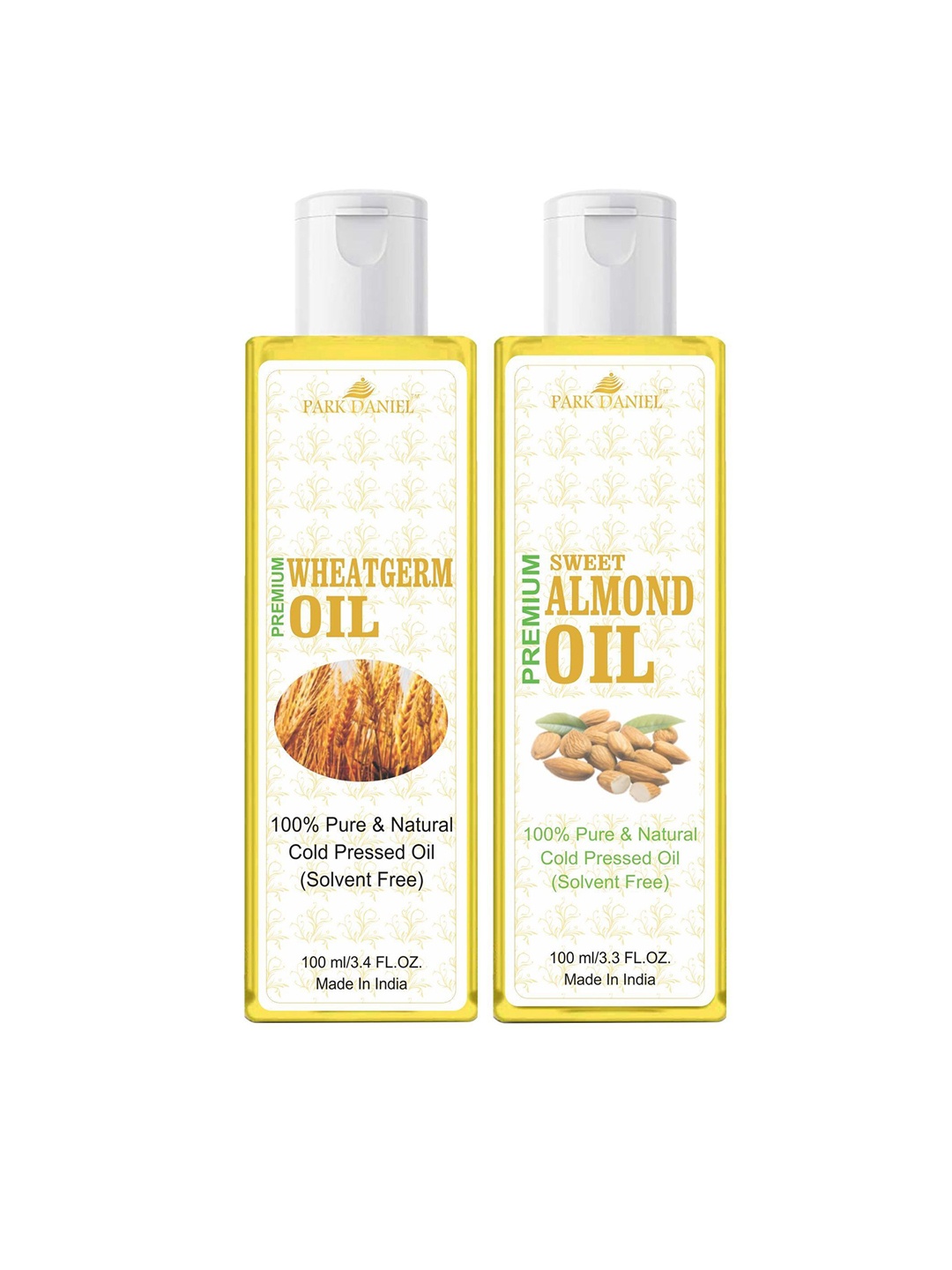Park Daniel Set Of 2 100% Pure & Natural Wheatgerm & Sweet Almond Oil - 100 ml Each, Transparent
Park Daniel Set Of 2 100% Pure & Natural Wheatgerm & Sweet Almond Oil - 100 ml Each, Transparent