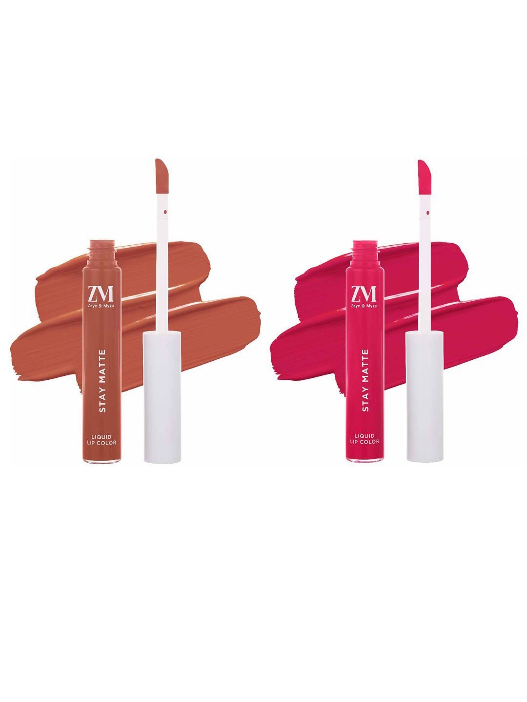 ZM Zayn & Myza Set Of 2 Stay Matte Lip Color - 6 ml - Nude Sunset & Pink Flamingo
ZM Zayn & Myza Set Of 2 Stay Matte Lip Color - 6 ml - Nude Sunset & Pink Flamingo