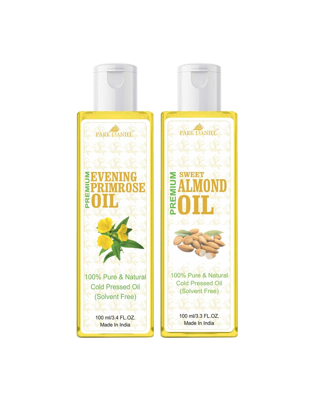 Park Daniel Set Of 2 Evening Primrose & Sweet Almond Oil For Skin & Hair -100 ml Each, Transparent
Park Daniel Set Of 2 Evening Primrose & Sweet Almond Oil For Skin & Hair -100 ml Each, Transparent