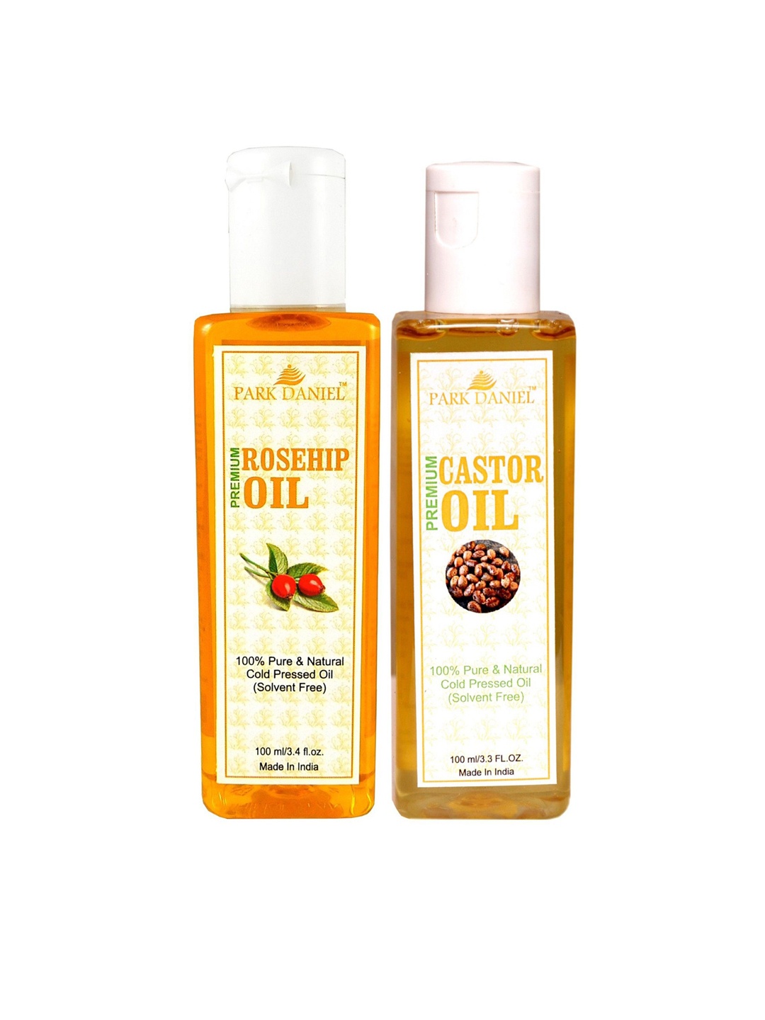 Park Daniel Set Of 2 Cold Pressed Natural Rosehip & Castor Oil - 100 ml Each, Transparent
Park Daniel Set Of 2 Cold Pressed Natural Rosehip & Castor Oil - 100 ml Each, Transparent
