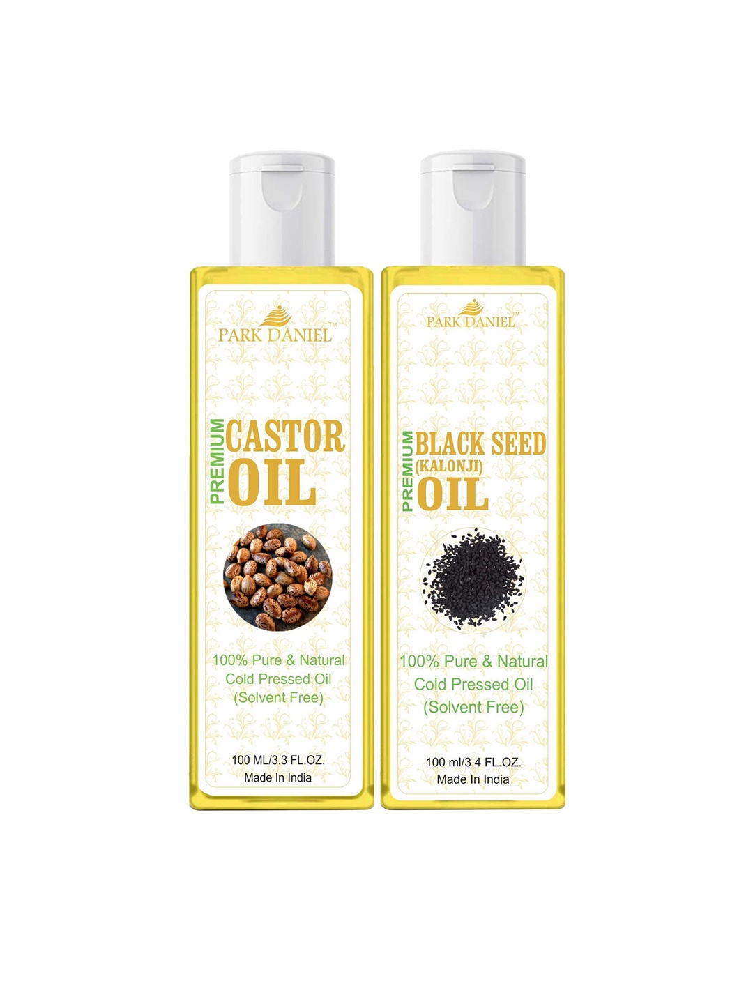 Park Daniel Set Of 2 Pure Natural & Organic Black Seed Oil & Castor Oil - 100 ml Each, Transparent
Park Daniel Set Of 2 Pure Natural & Organic Black Seed Oil & Castor Oil - 100 ml Each, Transparent