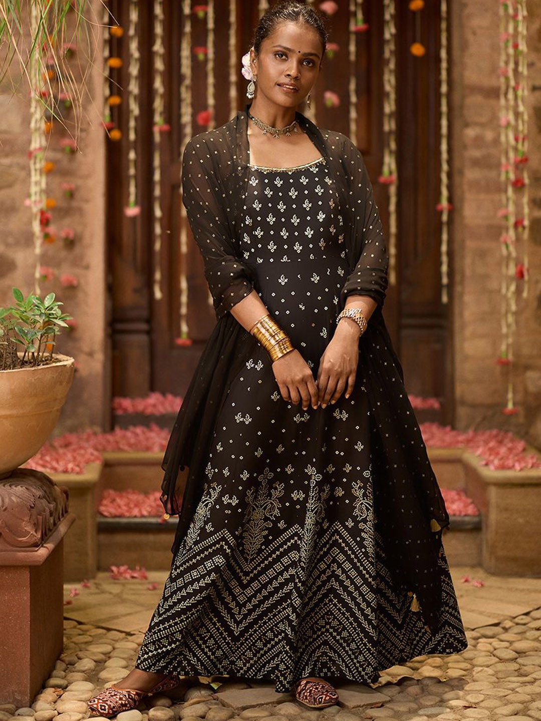 Global Desi Women Cotton Ethnic Motifs Printed Fit and Flare Maxi Ethnic Dress, Black
Global Desi Women Cotton Ethnic Motifs Printed Fit and Flare Maxi Ethnic Dress, Black
