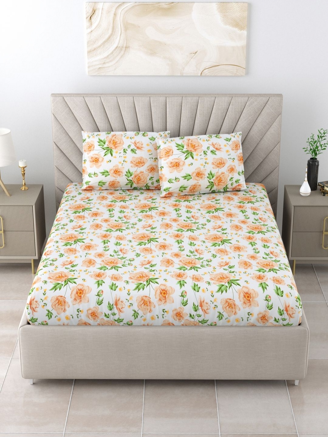BOMBAY DYEING Epigram Brow Floral Cotton 144 TC Queen Bedsheet Set 2.24 m x 2.54 m, Brown
BOMBAY DYEING Epigram Brow Floral Cotton 144 TC Queen Bedsheet Set 2.24 m x 2.54 m, Brown