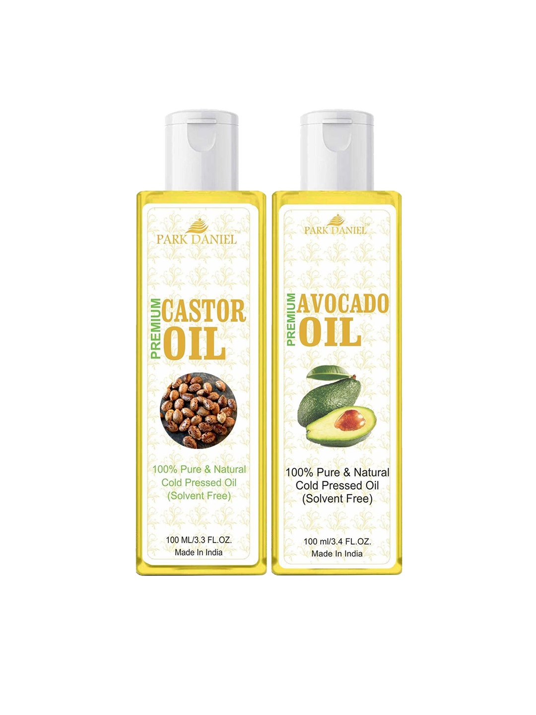 Park Daniel Set Of 2 Avocado Oil & Castor Oil For Hair & Skin - 100 ml Each, Transparent
Park Daniel Set Of 2 Avocado Oil & Castor Oil For Hair & Skin - 100 ml Each, Transparent