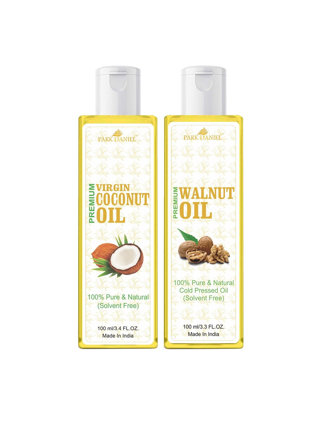 Park Daniel Set of 2 100% Pure & Natural Coconut oil & Massage Oil - 100 ml Each, Transparent
Park Daniel Set of 2 100% Pure & Natural Coconut oil & Massage Oil - 100 ml Each, Transparent