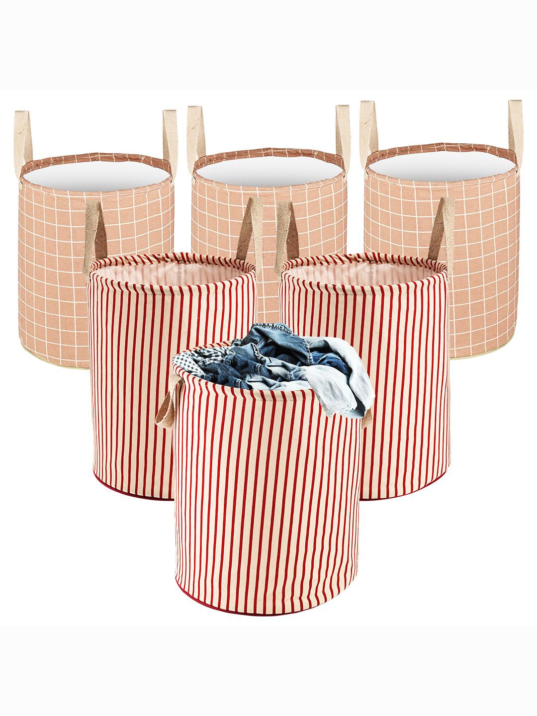 Kuber Industries Maroon & Brown 6 Pieces Checked Foldable Cotton Laundry Bags 60 L Each
Kuber Industries Maroon & Brown 6 Pieces Checked Foldable Cotton Laundry Bags 60 L Each