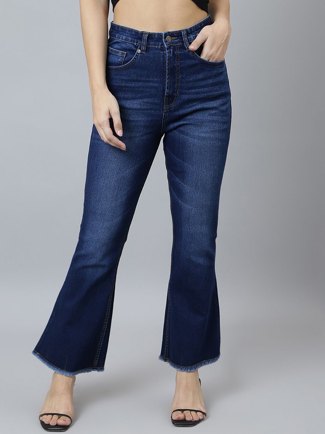 The Roadster Lifestyle Co Women Cotton Crinkle High-Rise Bootcut Stretchable Jeans, Blue
The Roadster Lifestyle Co Women Cotton Crinkle High-Rise Bootcut Stretchable Jeans, Blue