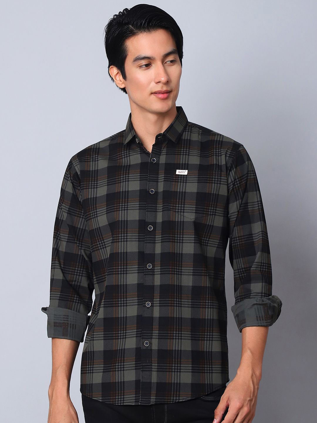 Majestic Man Men Comfort Spread Collar Tartan Checked Cotton Slim Fit Casual Shirt, Grey
Majestic Man Men Comfort Spread Collar Tartan Checked Cotton Slim Fit Casual Shirt, Grey
