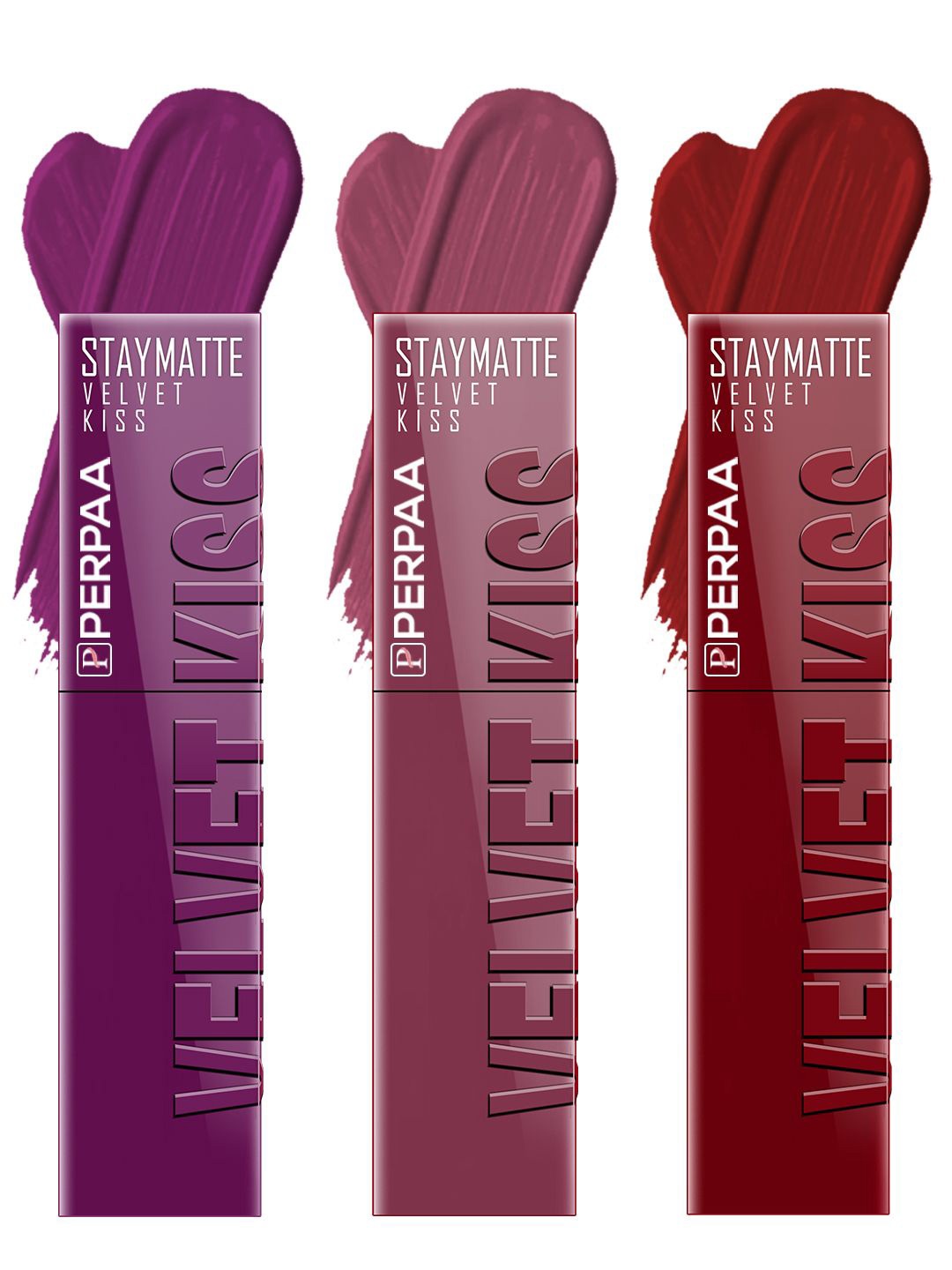 PERPAA Velvet Kiss Set Of 3 Waterproof Matte Liquid Lipstick- 3.5 ml- Shade- 03-04-09, Maroon
PERPAA Velvet Kiss Set Of 3 Waterproof Matte Liquid Lipstick- 3.5 ml- Shade- 03-04-09, Maroon