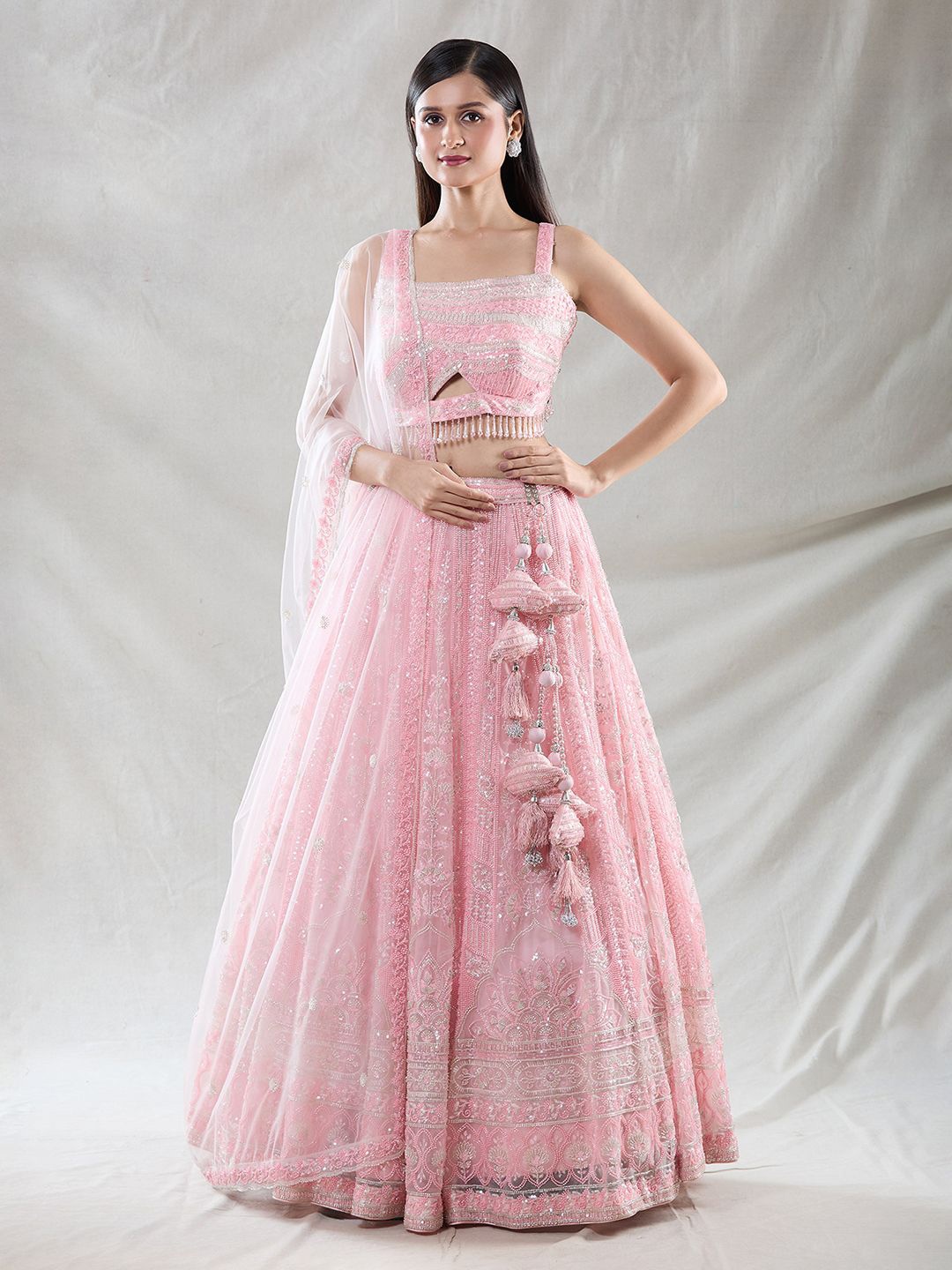Samyukta Singhania Embroidered Sequinned Ready to Wear Lehenga & Blouse With Dupatta, Pink
Samyukta Singhania Embroidered Sequinned Ready to Wear Lehenga & Blouse With Dupatta, Pink