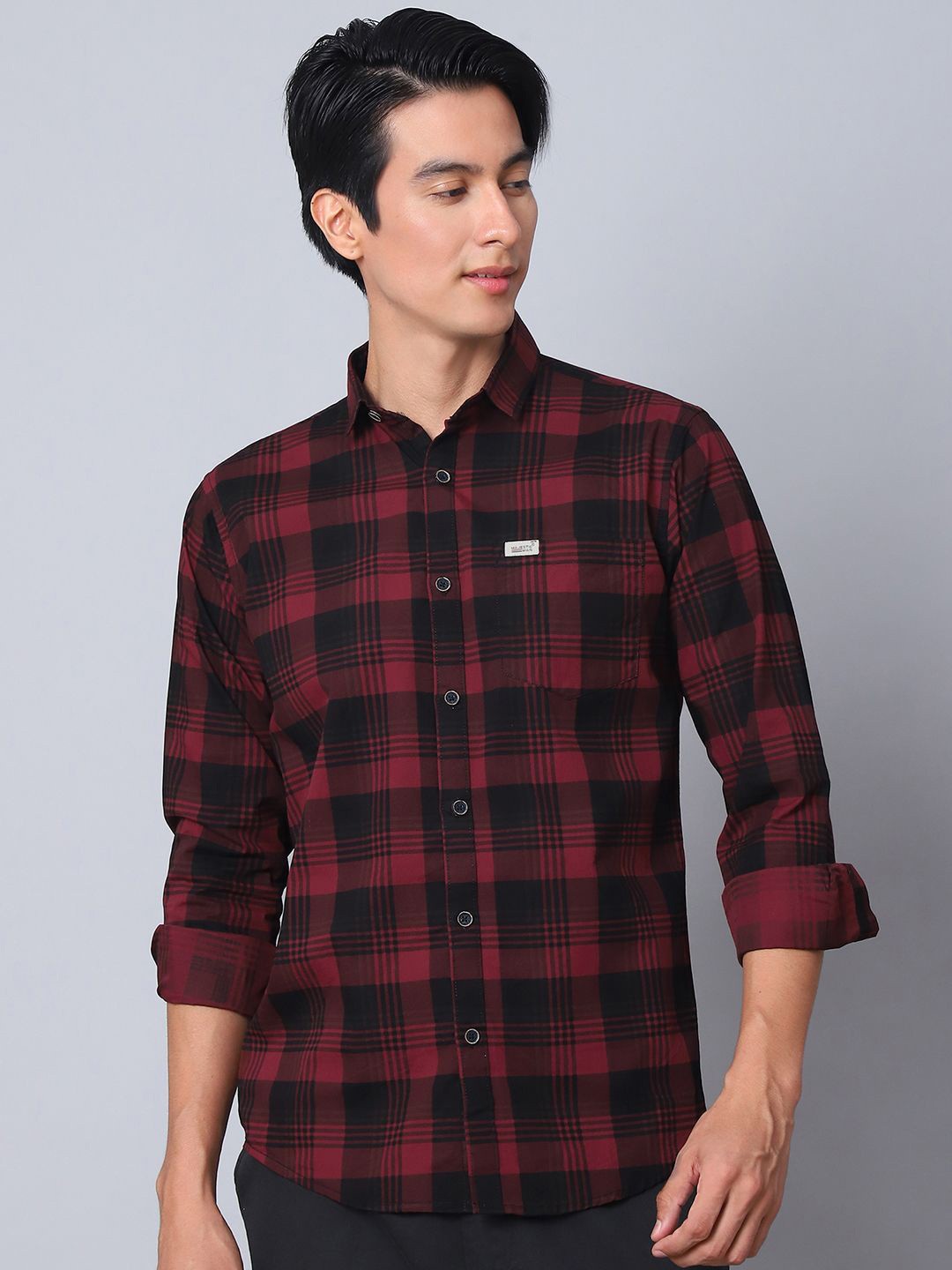 Majestic Man Men Comfort Spread Collar Tartan Checked Cotton Slim Fit Casual Shirt, Maroon
Majestic Man Men Comfort Spread Collar Tartan Checked Cotton Slim Fit Casual Shirt, Maroon