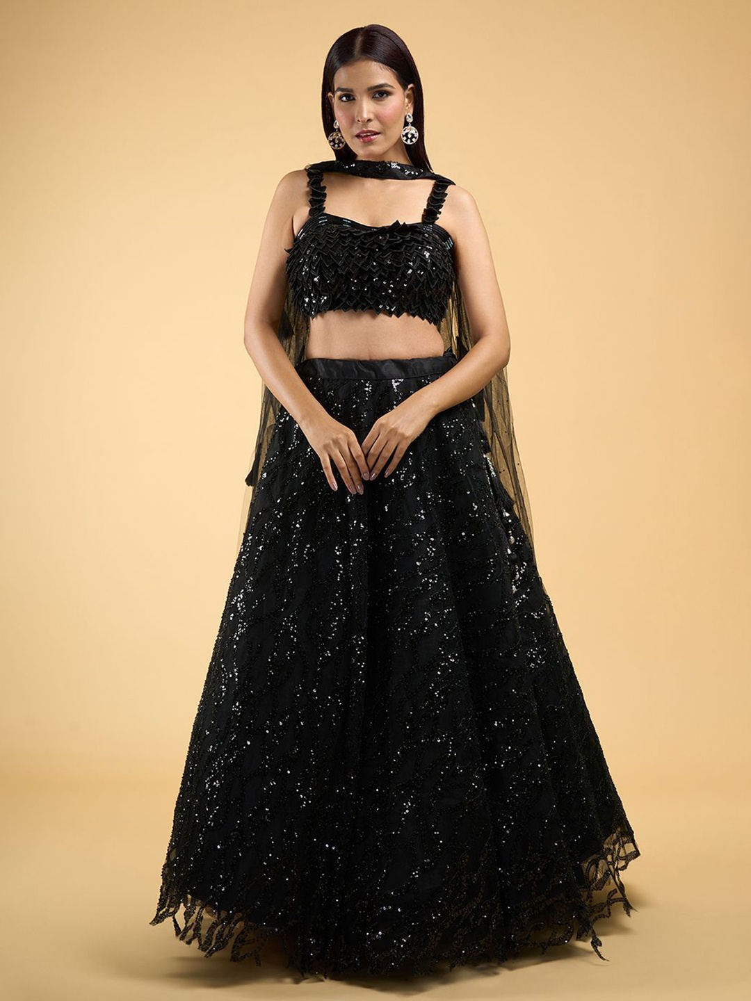 Samyukta Singhania Embroidered Sequinned Ready to Wear Lehenga & Blouse With Dupatta, Black
Samyukta Singhania Embroidered Sequinned Ready to Wear Lehenga & Blouse With Dupatta, Black