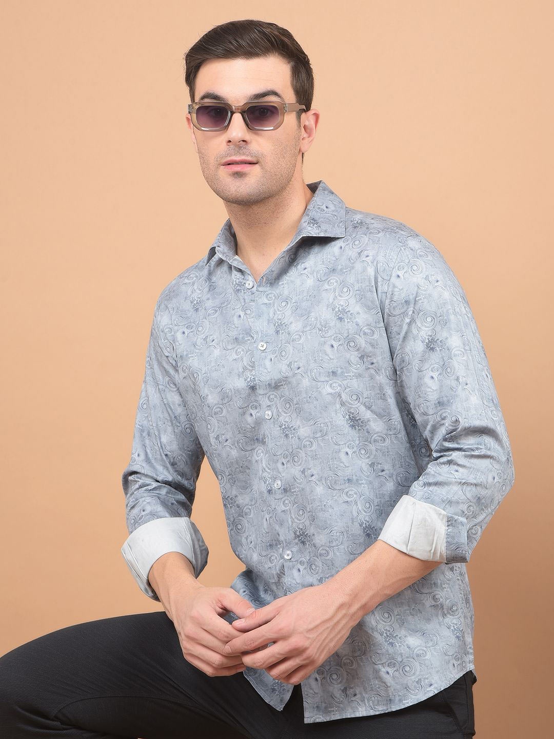 Crimsoune Club Men Classic Spread Collar Abstract Printed Cotton Slim Fit Casual Shirt, Grey
Crimsoune Club Men Classic Spread Collar Abstract Printed Cotton Slim Fit Casual Shirt, Grey
