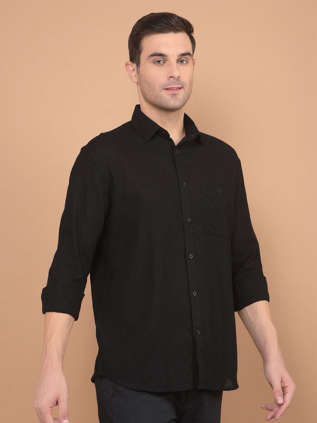 Crimsoune Club Men Classic Spread Collar Geometric Printed Cotton Casual Shirt, Black
Crimsoune Club Men Classic Spread Collar Geometric Printed Cotton Casual Shirt, Black