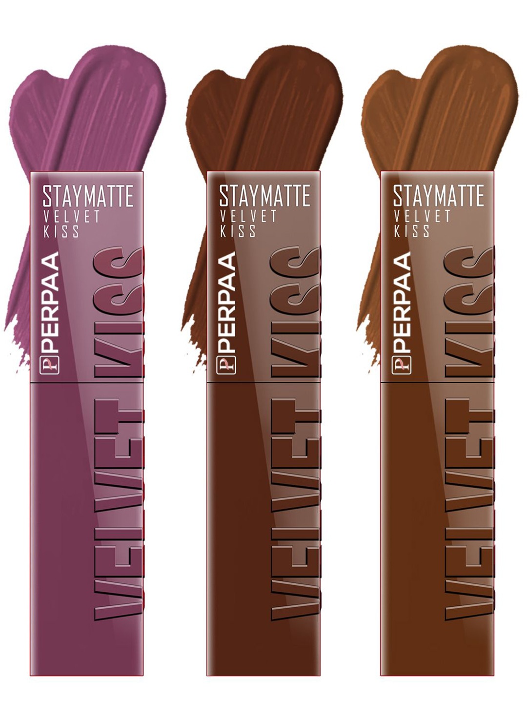 PERPAA Set Of 3 Velvet Kiss Waterproof Matte Liquid Lipstick -3.5 ml Each -Shades 06-07-11, Brown
PERPAA Set Of 3 Velvet Kiss Waterproof Matte Liquid Lipstick -3.5 ml Each -Shades 06-07-11, Brown