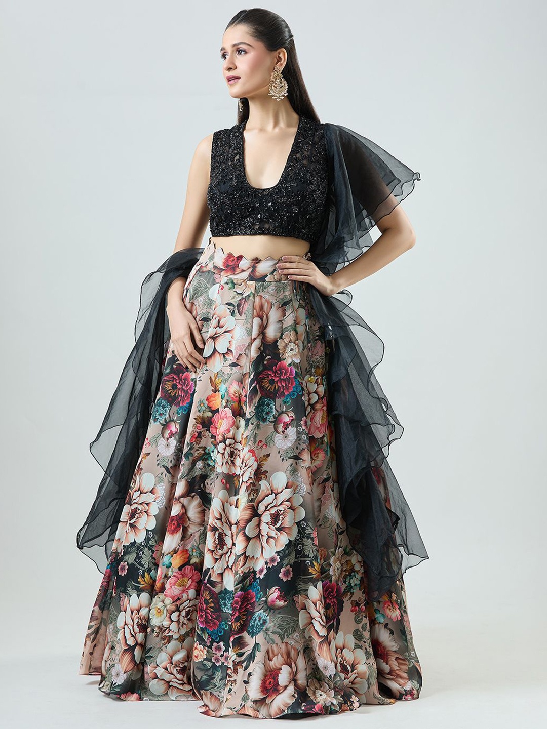Samyukta Singhania Embellished Ready to Wear Lehenga & Blouse With Dupatta, Black
Samyukta Singhania Embellished Ready to Wear Lehenga & Blouse With Dupatta, Black
