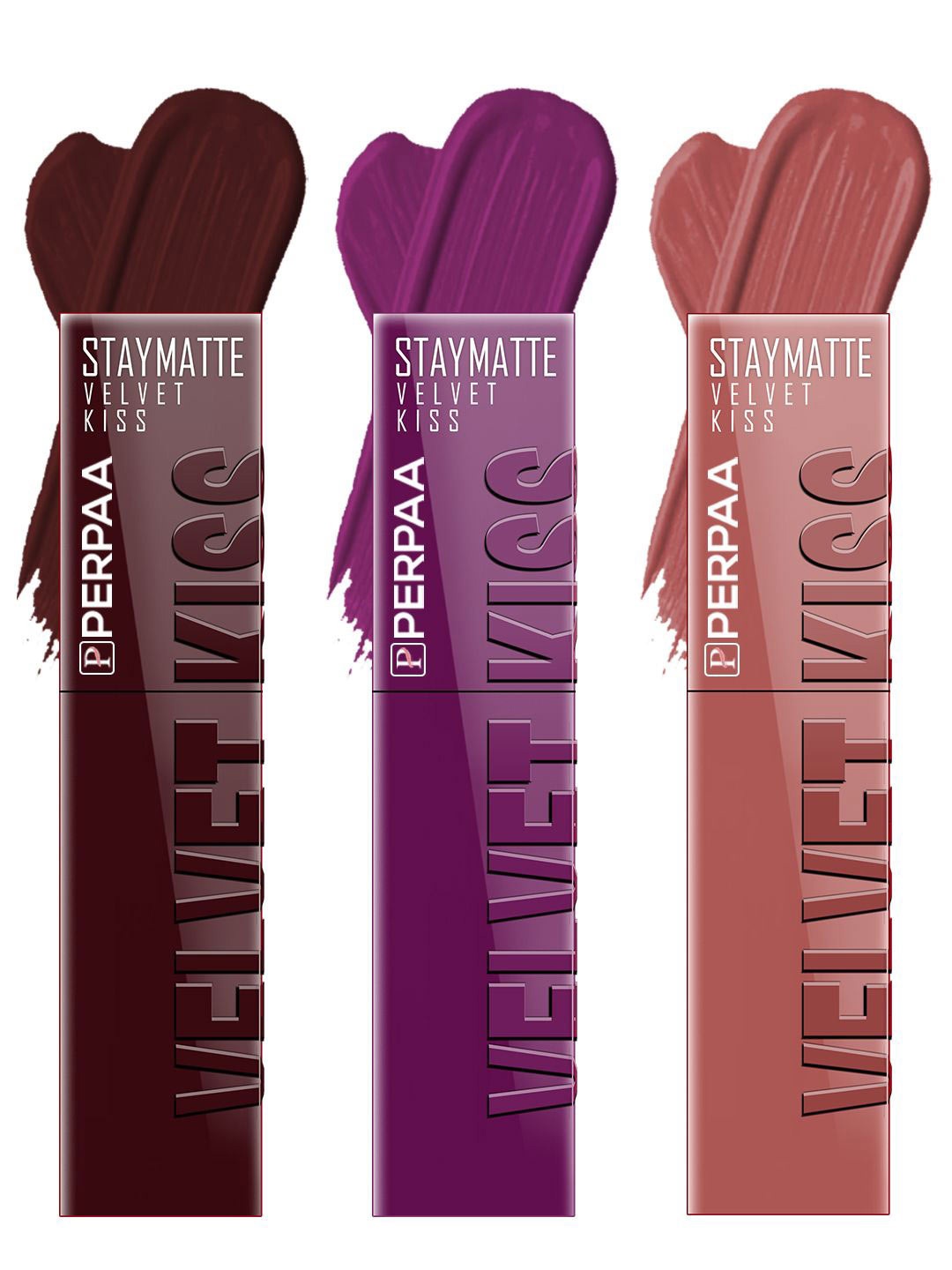 PERPAA Velvet Kiss Set Of 3 Waterproof Matte Liquid Lipstick- 3.5 ml- Shade- 02 -03 -05, Nude
PERPAA Velvet Kiss Set Of 3 Waterproof Matte Liquid Lipstick- 3.5 ml- Shade- 02 -03 -05, Nude