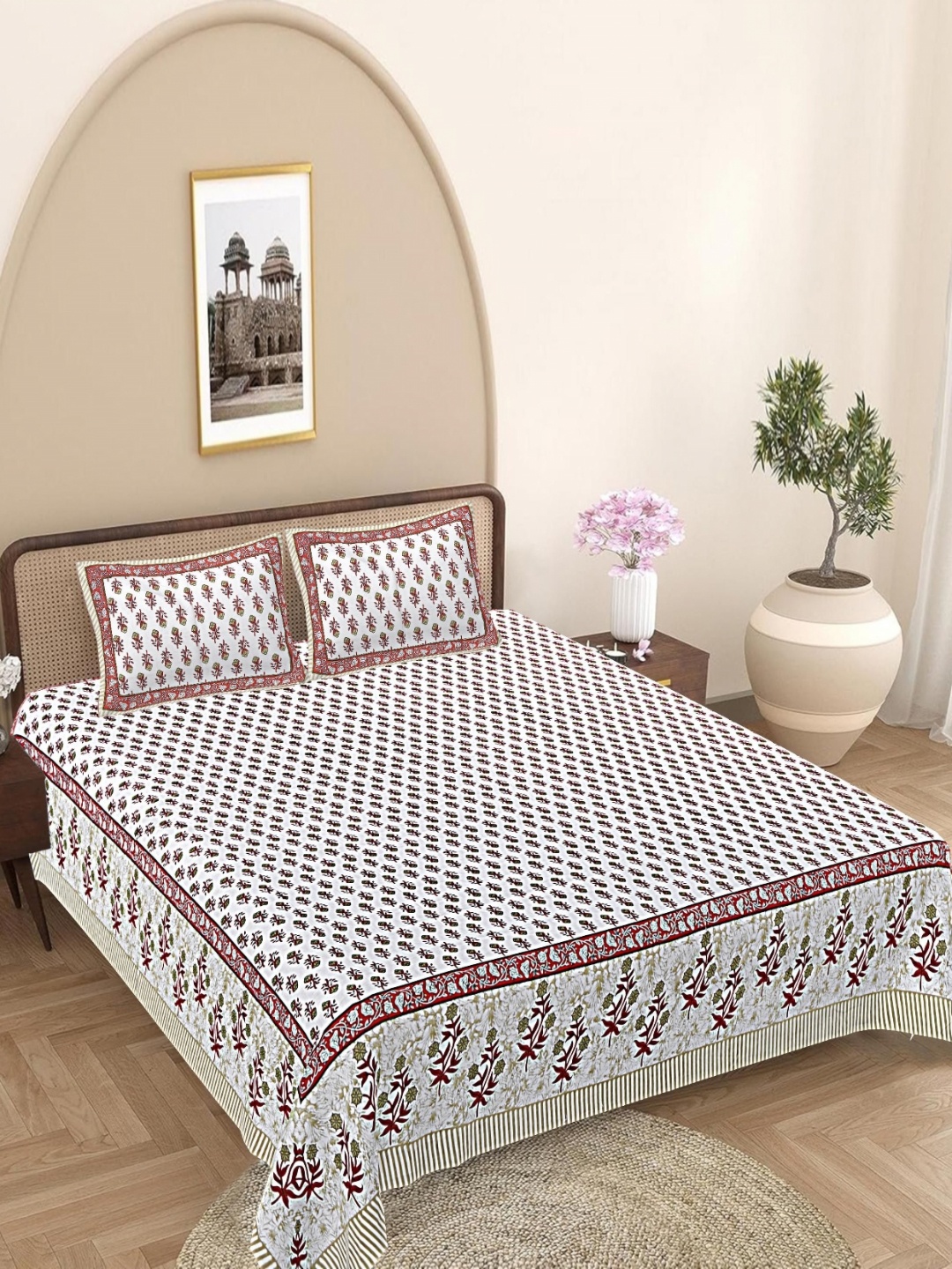 FrionKandy Living Green Floral Printed Cotton 180 TC King Bedsheet Set 2.74 x 2.69 m
FrionKandy Living Green Floral Printed Cotton 180 TC King Bedsheet Set 2.74 x 2.69 m