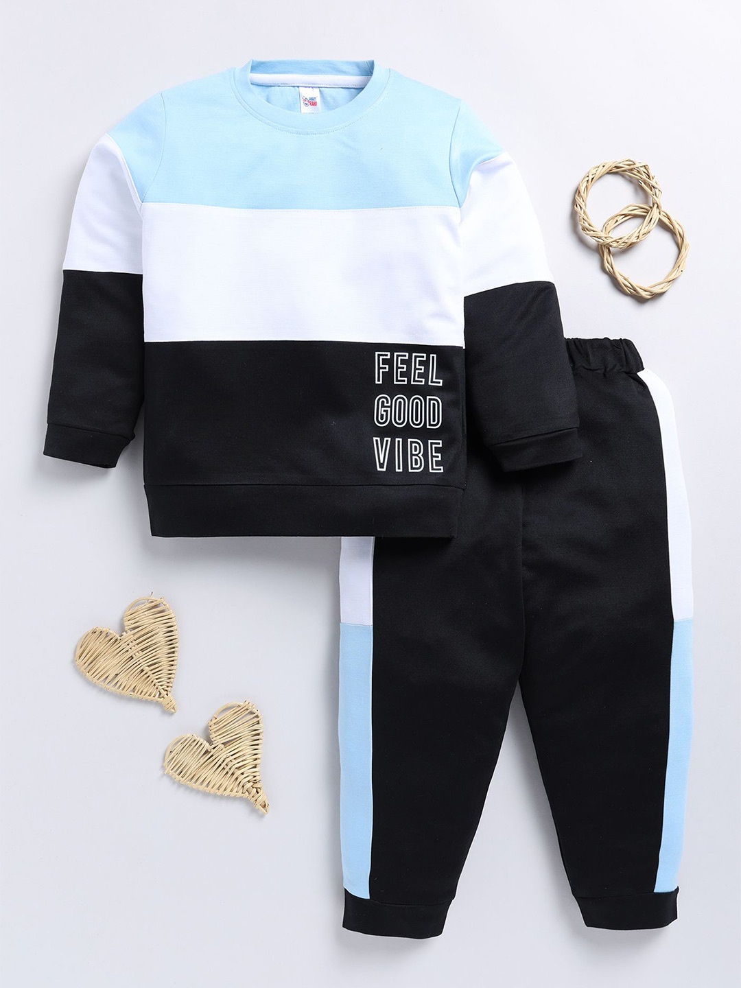 SmartRAHO Boys Colourblocked Round Neck Long Sleeves Pure Cotton Sweatshirt With Jogger, Blue
SmartRAHO Boys Colourblocked Round Neck Long Sleeves Pure Cotton Sweatshirt With Jogger, Blue