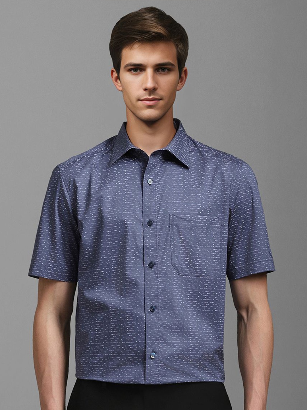 Louis Philippe Men Classic Spread Collar Micro Ditsy Printed Cotton Formal Shirt, Grey
Louis Philippe Men Classic Spread Collar Micro Ditsy Printed Cotton Formal Shirt, Grey