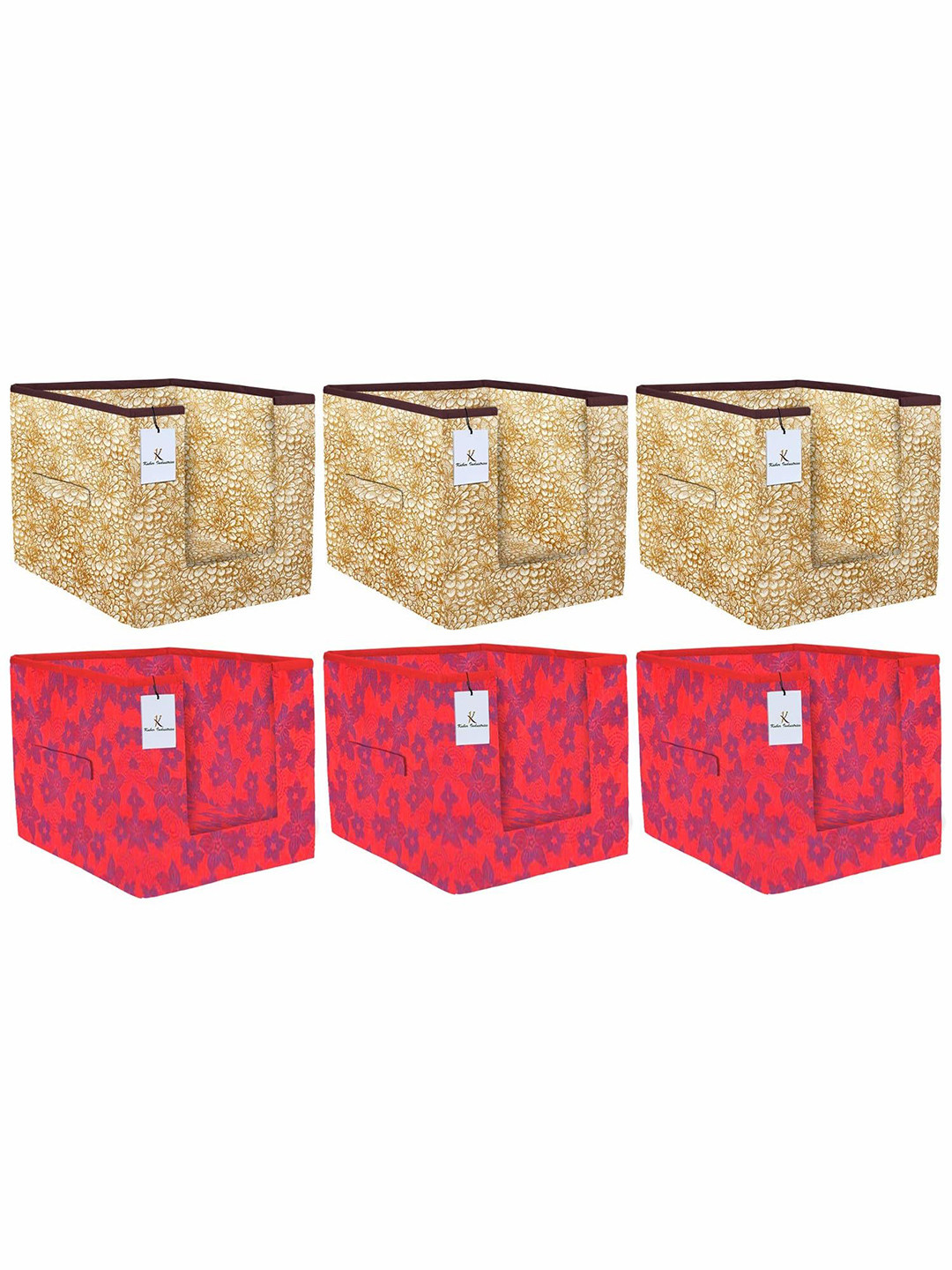 Kuber Industries Red Set of 6 Regular Multi-Utility Organisers 
Kuber Industries Red Set of 6 Regular Multi-Utility Organisers