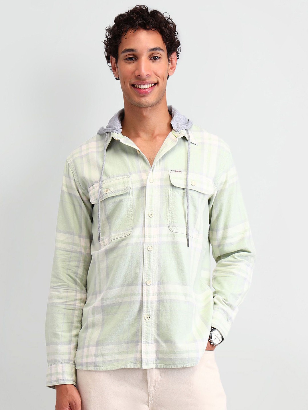 U.S. Polo Assn. Denim Co. Men Hood Tartan Checked Cotton Slim Fit Casual Shirt, Green
U.S. Polo Assn. Denim Co. Men Hood Tartan Checked Cotton Slim Fit Casual Shirt, Green