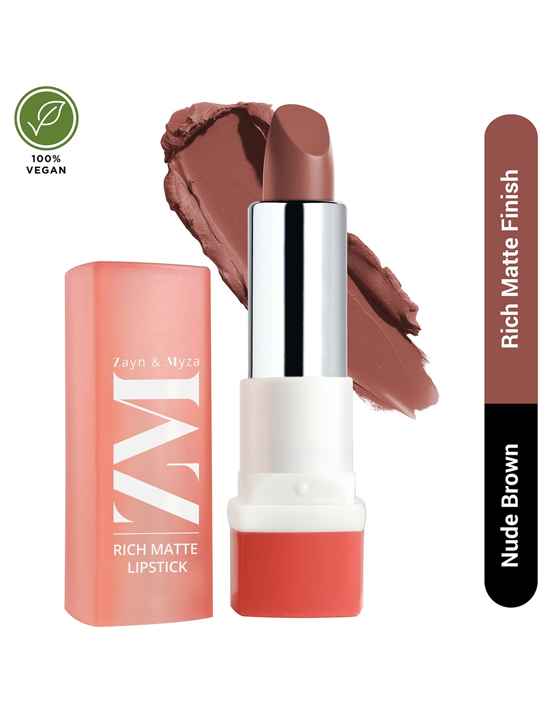 ZM Zayn & Myza Rich Matte Finish Lipstick With Shea Butter - 4.2 g - Head Turner - 15, Brown
ZM Zayn & Myza Rich Matte Finish Lipstick With Shea Butter - 4.2 g - Head Turner - 15, Brown